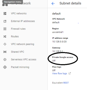 gcp subnet public