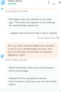 namecheap transfer out name